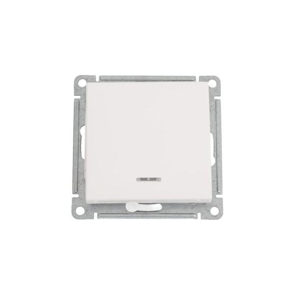 1-клавишный переключатель Systeme Electric Wessen 59 белый с подсветкой 10ах VS610-157-1-86