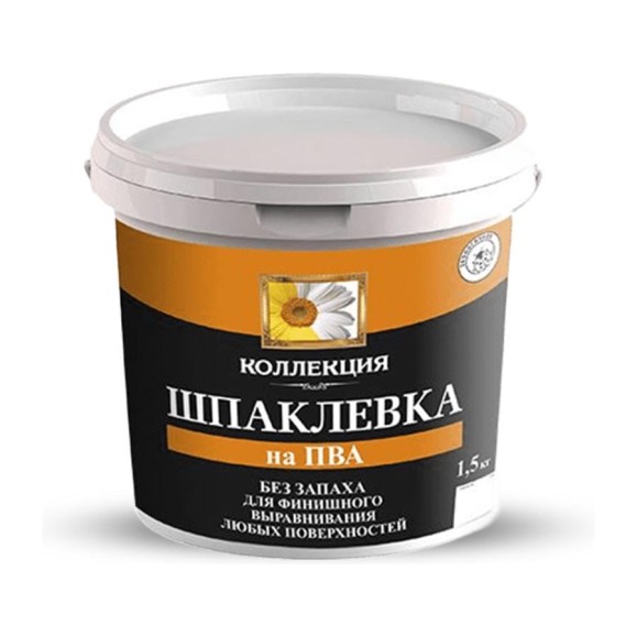 Шпаклевка на основе ПВА КОЛЛЕКЦИЯ 1.5кг 01092 Шпаклевка на основе ПВА КОЛЛЕКЦИЯ 1.5кг 01092