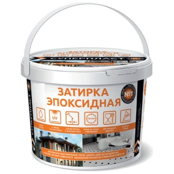 Затирка эпоксидная Суперпласт серый 7032 1 кг 4687206674110