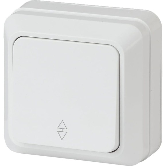 Переключатель Intro Quadro 2-103-01 10А-250В, IP20, открытая установка, белый, Б0053749