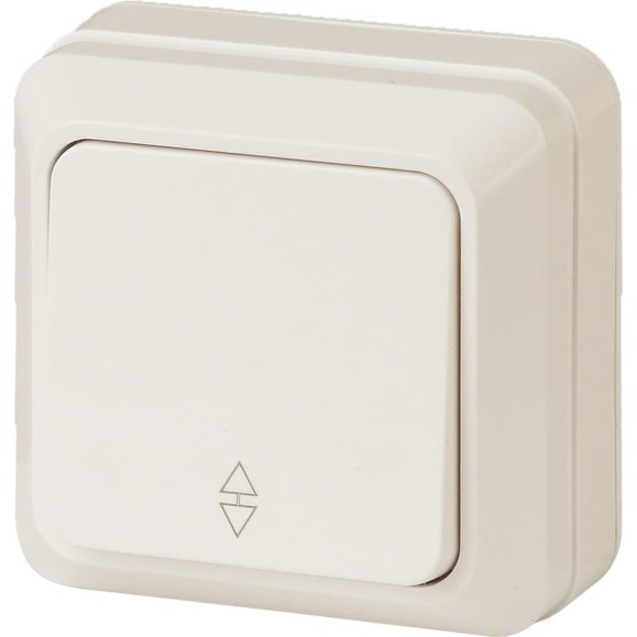 Переключатель Intro Quadro 10А-250В, IP20, открытая установка, Quadro, слоновая кость, Б0053751