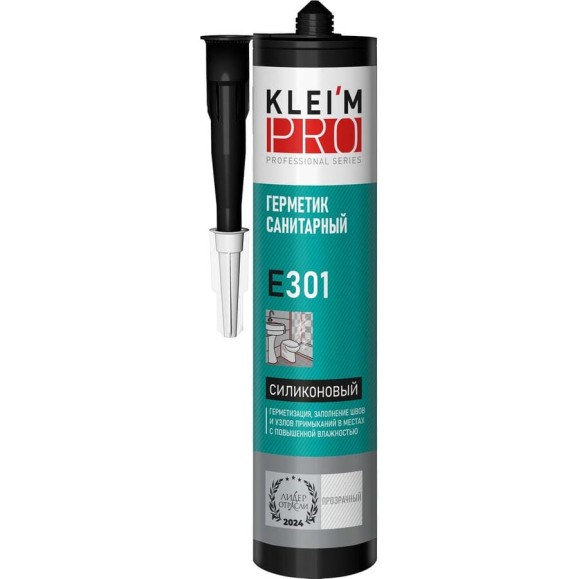 Герметик силиконовый санитарный KLEI`MPRO E301, прозрачный, 300мл 5041