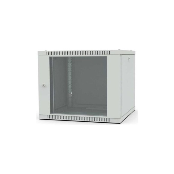 Шкаф настенный Filum 19, 9U Wall Box (ШxГxВ) 600x600x490 мм, дверь стеклянная, цвет серый RAL7035 FL-WB-0966GM-GY