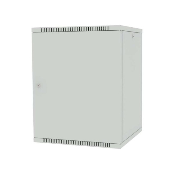 Шкаф настенный Filum 19, 15U Wall Box (ШxГxВ) 600x600x490 мм, дверь сплошная металл, цвет серый RAL7035 FL-WB-1566MM-GY