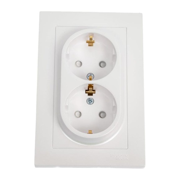 Розетка Systeme Electric AtlasDesign Жемчуг с/з двойная, со шторками, 16А, в сборе SE ATN000426 Розетка Systeme Electric AtlasDesign Жемчуг с/з двойная, со шторками, 16А, в сборе SE ATN000426