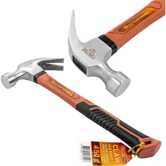 Молоток-гвоздодер FORSTIME 450гр FT-T7016(65301) Молоток-гвоздодер FORSTIME 450гр FT-T7016(65301)