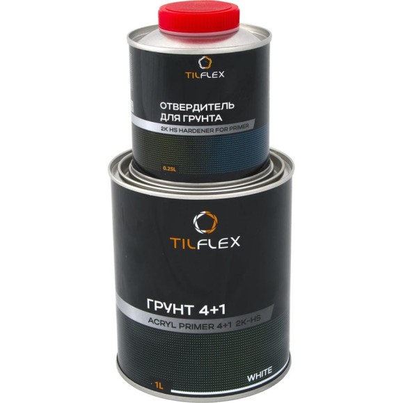 Грунт TILFLEX 4+1 2K-HS (Белый), в комплекте с отвердителем (1л+0,25л) TLS08