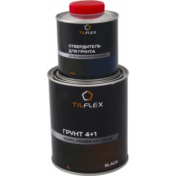 Грунт TILFLEX 4+1 2K-HS (Черный), в комплекте с отвердителем (1л+0,25л) TLS09
