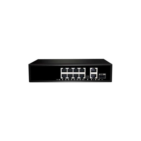Коммутатор неуправляемый NETLAN 8_10/100/1000Мбит/с PoE (af/at), 2_1000Мб/с RJ45, 1_1000Мб/с SFP NLS-1211P