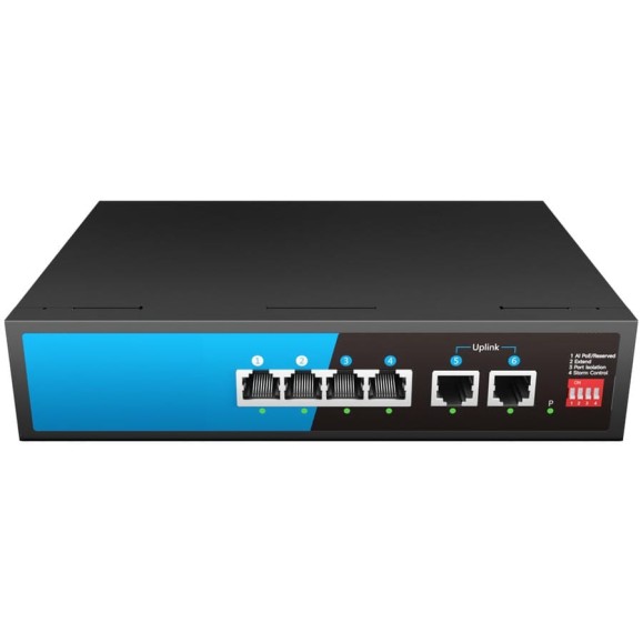 Коммутатор XBIT настраиваемый, 6 портов 10/100Base-T, PoE/PoE+ XPD4MP-2MT-A Коммутатор XBIT настраиваемый, 6 портов 10/100Base-T, PoE/PoE+ XPD4MP-2MT-A