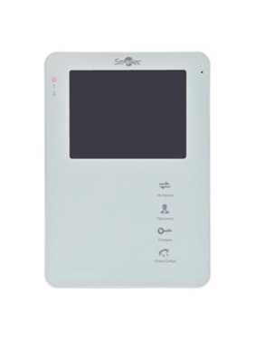 Монитор видеодомофона Smartec ST-MS204M-WT 4 с памятью, белый smkd0290