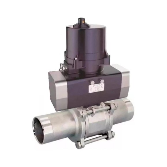 Кран шаровой 316-316-PTFE-W-ISO-H LONG Ду20 Ру63, электропривод ЭПВП-005 220В DN.ru D160-63086
