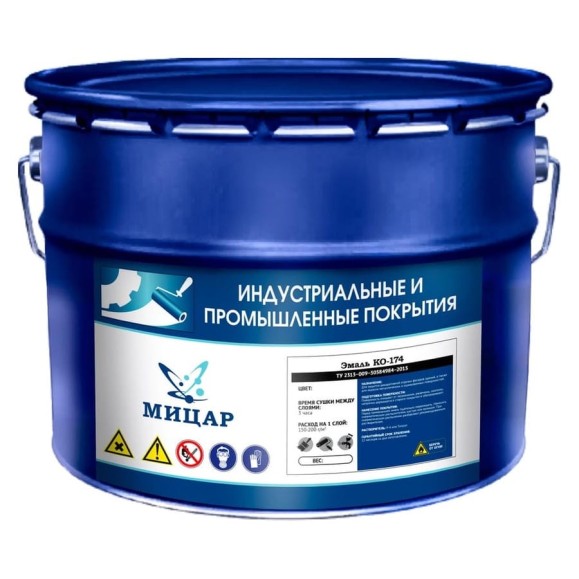 Эмаль Мицар КО-174, 0.8 кг, серый УТ000015070 Эмаль Мицар КО-174, 0.8 кг, серый УТ000015070