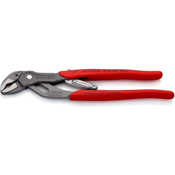 Клещи переставные Knipex SmartGrip с автоустановкой, зев 32 мм, длина 250 мм, фосфатированные, SB KN-8501250SB Клещи переставные Knipex SmartGrip с автоустановкой, зев 32 мм, длина 250 мм, фосфатированные, SB KN-8501250SB