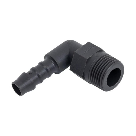 Угловой резьбовой переходник WES 8/R 3/8 PA6 (10 шт) NORMA NR-07308912008 Угловой резьбовой переходник WES 8/R 3/8 PA6 (10 шт) NORMA NR-07308912008