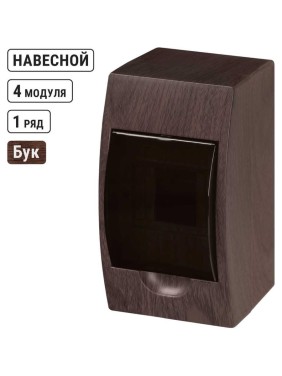 Щиток электрический бокс TDM ELECTRIC ЩРН-П-4 модуля навесной пластик IP41 "Эко" бук SQ0901-0019