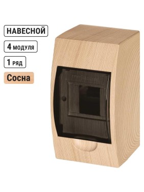 Щиток электрический бокс TDM ELECTRIC ЩРН-П-4 модуля навесной пластик IP41 "Эко" сосна SQ0901-0012