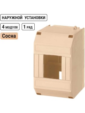 Бокс TDM ELECTRIC КМПн 1/4 для наружной установки IP20 ЭКО сосна инд. штрихкод SQ0907-0502