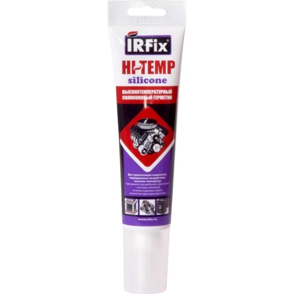 Высокотемпературный силиконовый герметик IRFIX HI-TEMP 85мл красный 20099