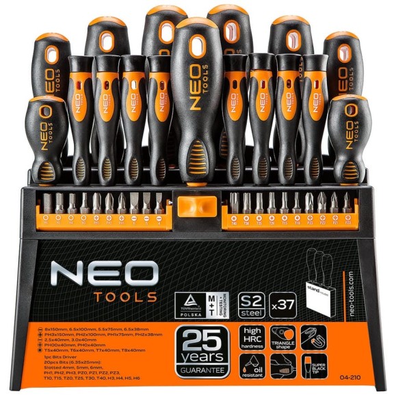Набор отверток и насадок NEO Tools 37шт. 04-210 Набор отверток и насадок NEO Tools 37шт. 04-210