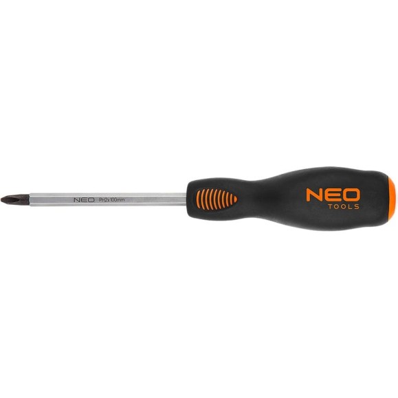 Крестовая ударная отвертка NEO Tools PH2x100 мм CrMo 04-028 Крестовая ударная отвертка NEO Tools PH2x100 мм CrMo 04-028
