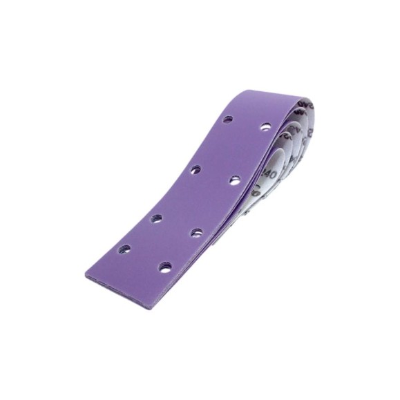 Полоски шлифовальные абразивные CERAMAX PURPLE FILM 70*420 мм 14 отверстий, P40, 50 шт. 1CRX1378