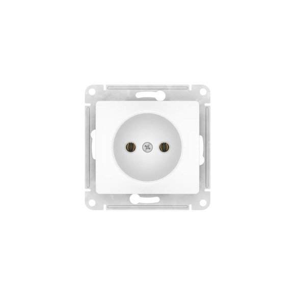 Розетка Systeme Electric GLOSSA без заземления, 16А, мех., быстрозажим. клем., БЕЛЫЙ GSL000141S