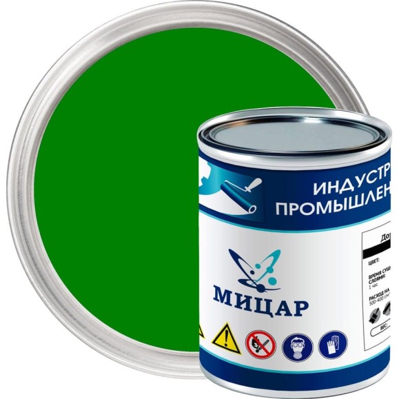 Эмаль Мицар АК-501, 0,8 кг, зеленый УТ000015503 Эмаль Мицар АК-501, 0,8 кг, зеленый УТ000015503