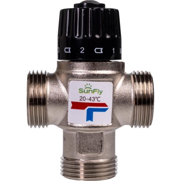 Термостатический смесительный клапан SUNFLY 1 НР, 20-43С, Kv 1,6 (10781X-1) SF0343167