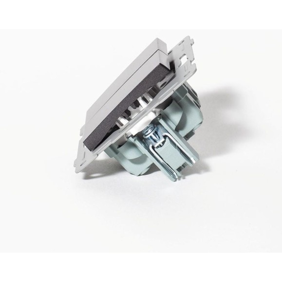 Переключатель двухклавишный SPL 10А, 220-250V антрацит 205124