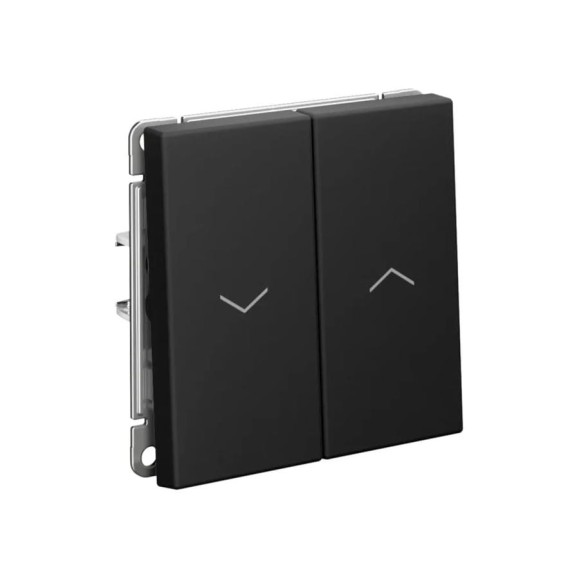 Выключатель для жалюзи 2-клавишный ArtGallery Systeme Electric 10 АХ механизм быстрозажимные клеммы Карбон GAL001019S