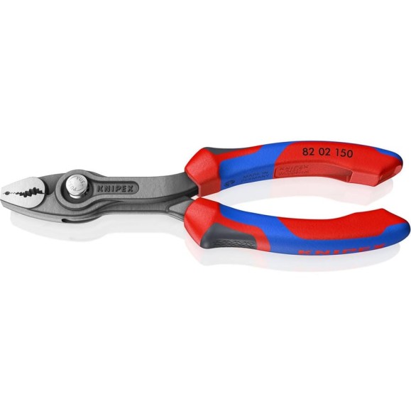 Клещи с фронтальным и боковым захватами Knipex TwinGrip, зев 3-16 мм, длина 150 мм, 3К ручки, SB KN-8202150SB