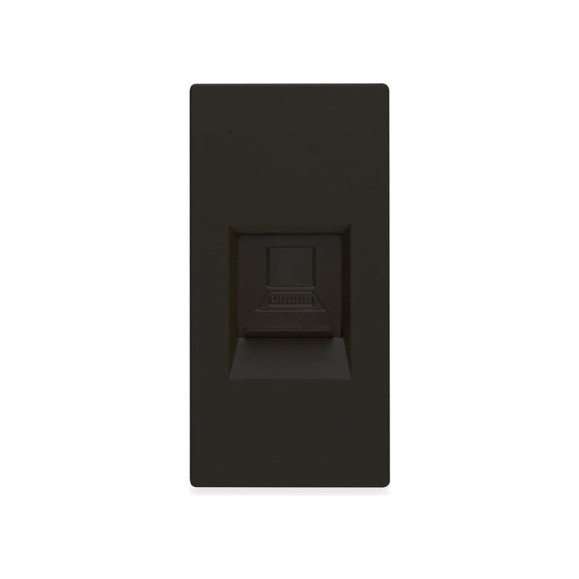 Розетка Vell черная, 1/2, RJ CAT6, модуль, 1379015