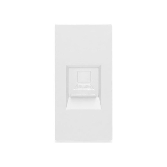 Розетка белая, 1/2, RJ CAT6, модуль, Vell 1379014