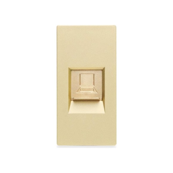 Розетка золотая, 1/2, RJ CAT6, модуль, Vell 1379017
