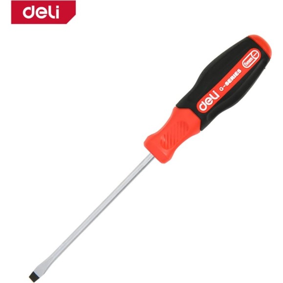 Шлицевая отвертка Deli DL3440, SL3x75мм, сталь S2, магнит, прорезиненная рукоятка 180156 Шлицевая отвертка Deli DL3440, SL3x75мм, сталь S2, магнит, прорезиненная рукоятка 180156