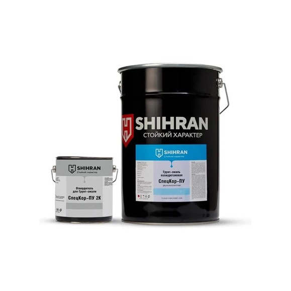 Грунт-эмаль полиуретановая SHIHRAN 2К СпецКор ПУ полуматовая синяя RAL 5005 комплект 25 кг 007765 Грунт-эмаль полиуретановая SHIHRAN 2К СпецКор ПУ полуматовая синяя RAL 5005 комплект 25 кг 007765