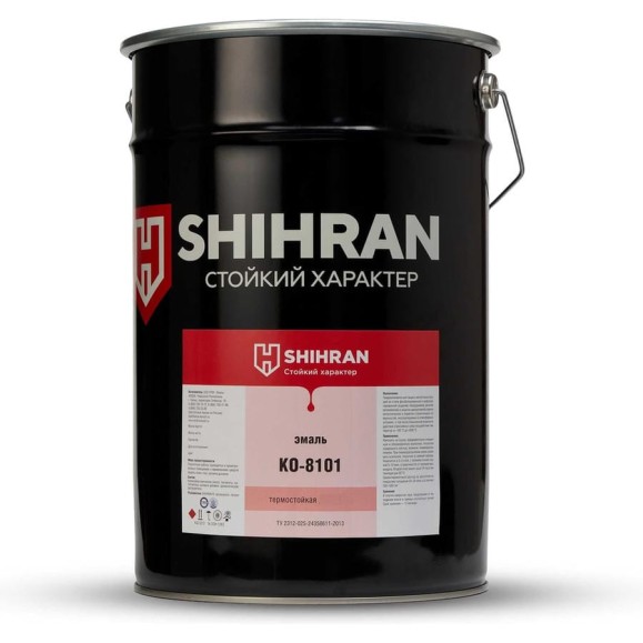 Эмаль термостойкая SHIHRAN КО-8101 красно-коричневая, RAL 8012, до +500С, 25кг, 00000007604