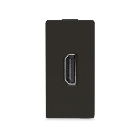 Розетка Vell черная, 1/2, HDMI, модуль, 1379011 Розетка Vell черная, 1/2, HDMI, модуль, 1379011