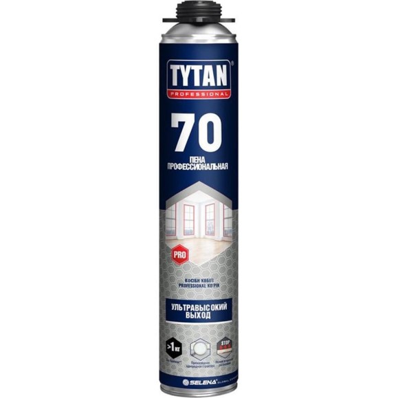 Профессиональная монтажная пена с увеличенным выходом TYTAN PROFESSIONAL 70 18535, 870 мл 276985 Профессиональная монтажная пена с увеличенным выходом TYTAN PROFESSIONAL 70 18535, 870 мл 276985