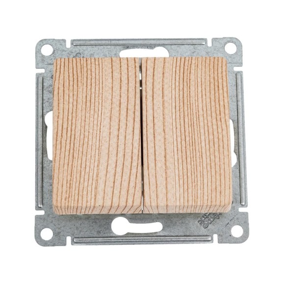 2-клавишный выключатель Systeme Electric Glossa сосна, сх.5, 10ах, механизм GSL001551 2-клавишный выключатель Systeme Electric Glossa сосна, сх.5, 10ах, механизм GSL001551