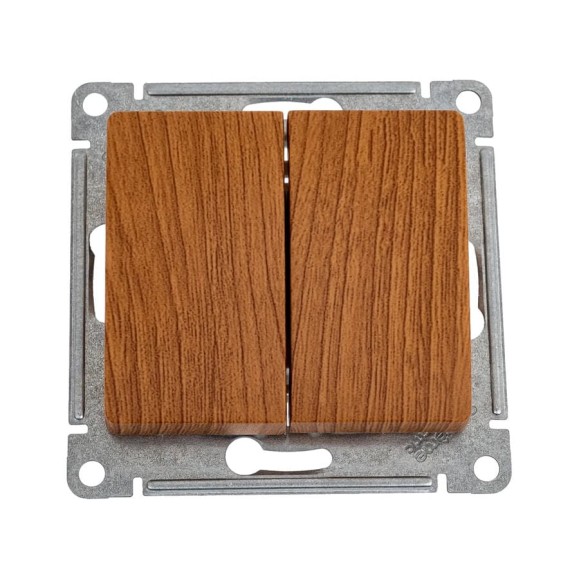 2-клавишный выключатель Systeme Electric GLOSSA 10АХ, ДЕРЕВО ДУБ GSL000551 2-клавишный выключатель Systeme Electric GLOSSA 10АХ, ДЕРЕВО ДУБ GSL000551