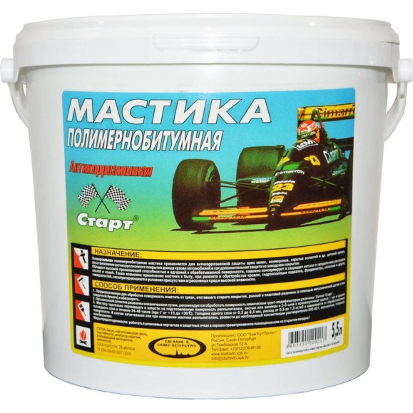 Мастика полимернобитумная СТАРТ (5,5 л / пэ) 4607952901384