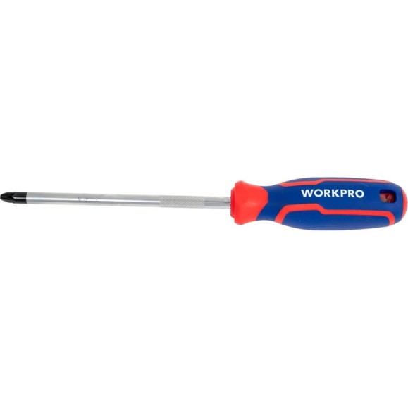 Отвертка с магнитным наконечником WORKPRO PZ3x150мм CR-V WP221038 Отвертка с магнитным наконечником WORKPRO PZ3x150мм CR-V WP221038