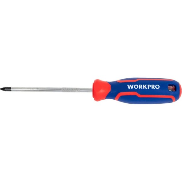Отвертка с магнитным наконечником WORKPRO PZ1x100мм CR-V WP221036 Отвертка с магнитным наконечником WORKPRO PZ1x100мм CR-V WP221036