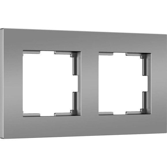 Рамка WERKEL на 2 поста slab (серебро матовый) a062813