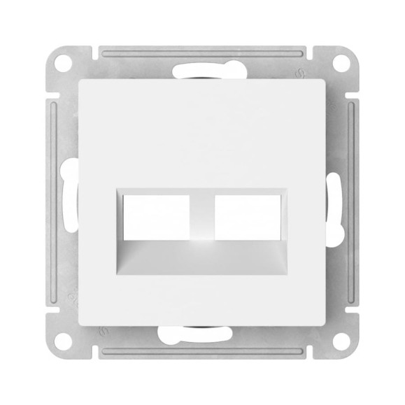 Накладка двойная Systeme Electric ATLASDESIGN для информационных функций типа Keystone, ЛОТОС ATN001390
