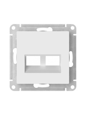 Накладка двойная Systeme Electric ATLASDESIGN для информационных функций типа Keystone, БЕЛЫЙ ATN000190