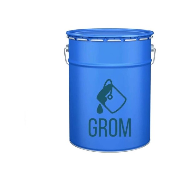 Краска промышленная для бетонного пола GROM ЭП-1, эпоксидно-акриловая, износоустойчивая, однокомпонентная, цвет серый, 10 кг 56291