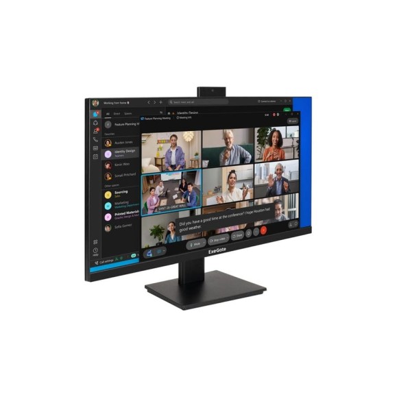 Монитор ExeGate со встроенной веб-камерой 27 SuperView EA2700 IPS LED Grade A+, FHD, 1920x1080 75Гц, 16:9, 250cd/m2, 1000:1, 178/178, 5ms, D-Sub, HDMI, FH 298880
